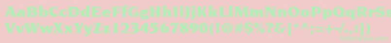 ItcNovareseLtUltra Font – Green Fonts on Pink Background