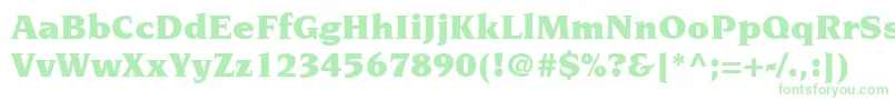 ItcNovareseLtUltra Font – Green Fonts on White Background