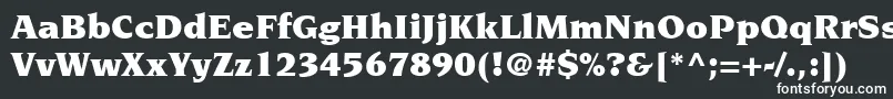 フォントItcNovareseLtUltra – 黒い背景に白い文字