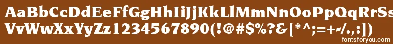 Czcionka ItcNovareseLtUltra – białe czcionki na brązowym tle