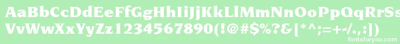 フォントItcNovareseLtUltra – 緑の背景に白い文字