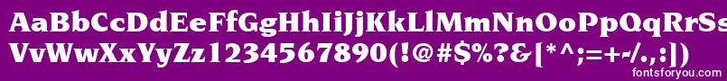 フォントItcNovareseLtUltra – 紫の背景に白い文字