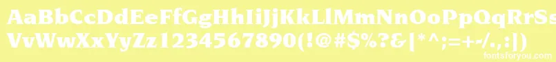 フォントItcNovareseLtUltra – 黄色い背景に白い文字