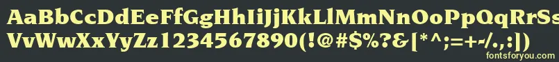 Шрифт ItcNovareseLtUltra – жёлтые шрифты на чёрном фоне