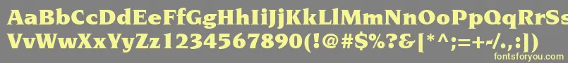 ItcNovareseLtUltra Font – Yellow Fonts on Gray Background