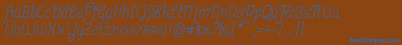 MerijntjeRegularitalic Font – Blue Fonts on Brown Background