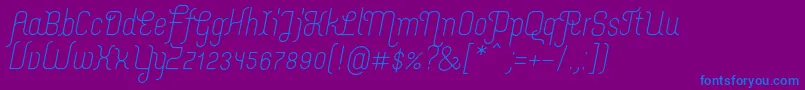 fuente MerijntjeRegularitalic – Fuentes Azules Sobre Fondo Morado