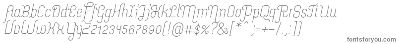 フォントMerijntjeRegularitalic – 灰色のフォント