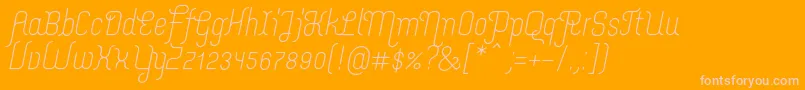 MerijntjeRegularitalic Font – Pink Fonts on Orange Background