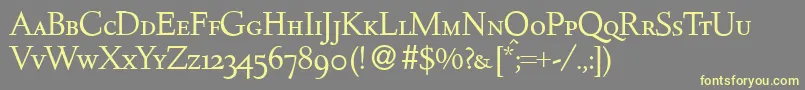 D690RomanSmcRegular Font – Yellow Fonts on Gray Background