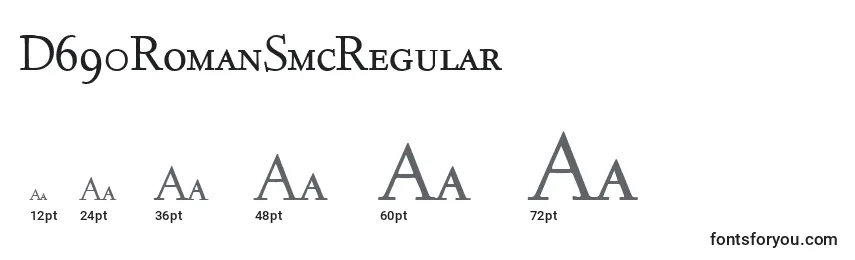 D690RomanSmcRegular Font Sizes