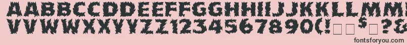 Firecat ffy-Schriftart – Schwarze Schriften auf rosa Hintergrund