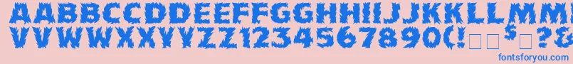 Firecat ffy Font – Blue Fonts on Pink Background