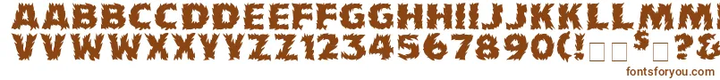 Firecat ffy-Schriftart – Braune Schriften auf weißem Hintergrund