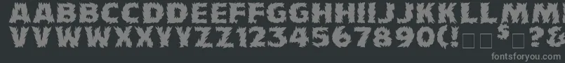 Firecat ffy-Schriftart – Graue Schriften auf schwarzem Hintergrund