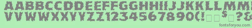 Firecat ffy Font – Gray Fonts on Green Background