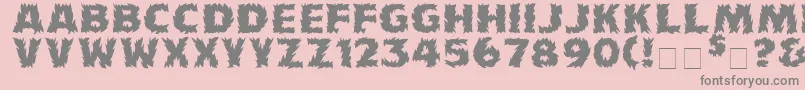 Fonte Firecat ffy – fontes cinzas em um fundo rosa