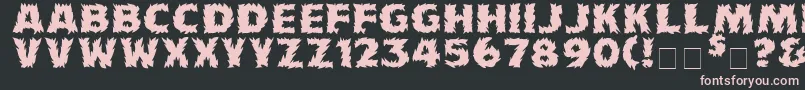 Fonte Firecat ffy – fontes rosa em um fundo preto