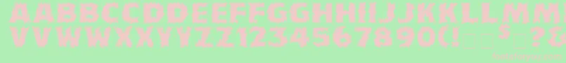 Firecat ffy-Schriftart – Rosa Schriften auf grünem Hintergrund