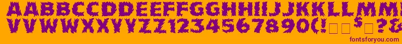 Firecat ffy-fontti – violetit fontit oranssilla taustalla