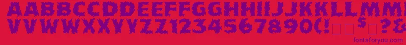 Шрифт Firecat ffy – фиолетовые шрифты на красном фоне