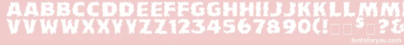 フォントFirecat ffy – ピンクの背景に白い文字