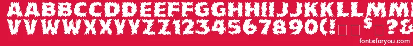 Firecat ffy Font – White Fonts on Red Background