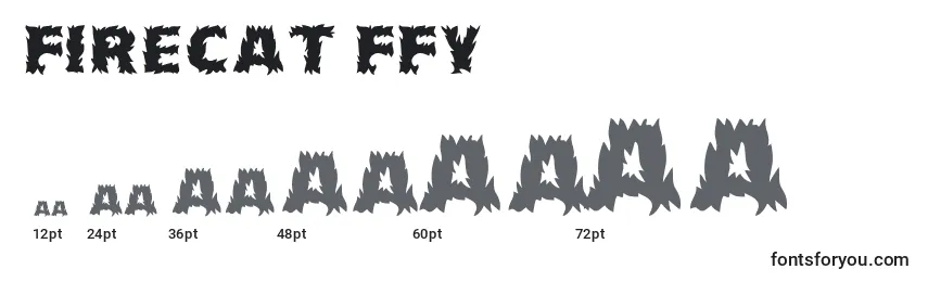 Größen der Schriftart Firecat ffy