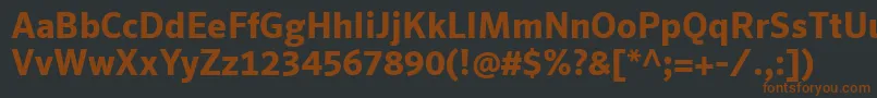 Шрифт SeroWebProBold – коричневые шрифты на чёрном фоне