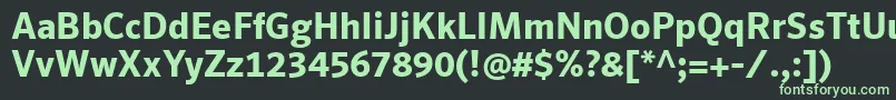 フォントSeroWebProBold – 黒い背景に緑の文字