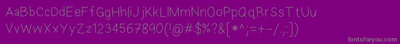 フォントEkasAndroidHandwriting – 紫の背景に灰色の文字