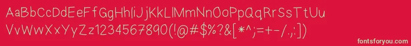 フォントEkasAndroidHandwriting – 赤い背景に緑の文字