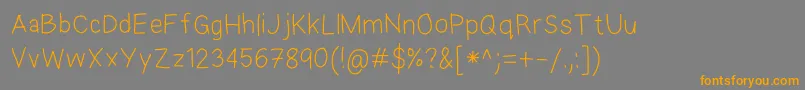 EkasAndroidHandwriting Font – Orange Fonts on Gray Background
