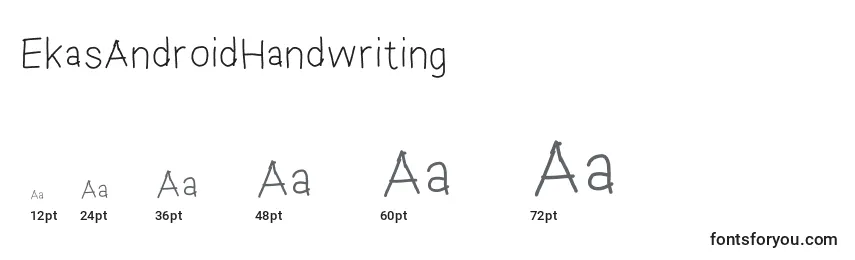 EkasAndroidHandwriting Font Sizes