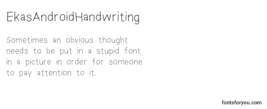 EkasAndroidHandwriting Font