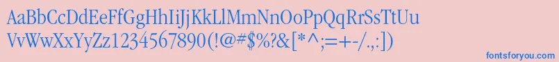 ItcgaramondstdLtnarrow Font – Blue Fonts on Pink Background