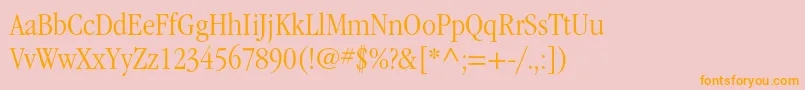 ItcgaramondstdLtnarrow Font – Orange Fonts on Pink Background