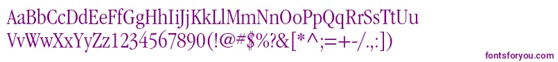 ItcgaramondstdLtnarrow Font – Purple Fonts on White Background