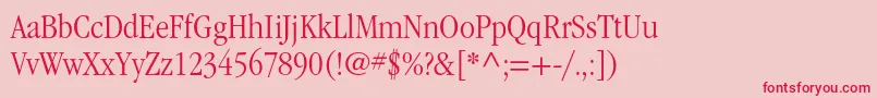 ItcgaramondstdLtnarrow Font – Red Fonts on Pink Background