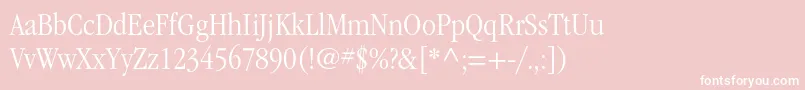 ItcgaramondstdLtnarrow Font – White Fonts on Pink Background