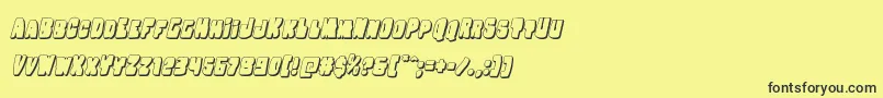 Nobodyhome3Dital Font – Black Fonts on Yellow Background