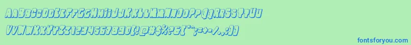 More about Nobodyhome3Dital Font Nobodyhome3Dital Font – Blue Fonts on Green Background