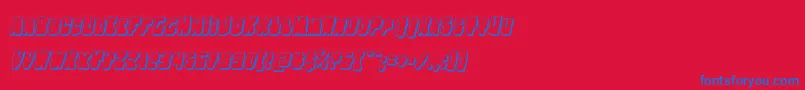 Nobodyhome3Dital Font – Blue Fonts on Red Background