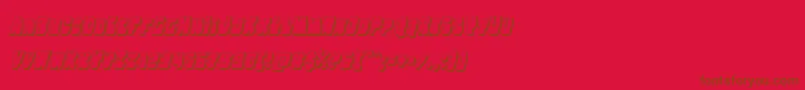 Nobodyhome3Dital Font – Brown Fonts on Red Background
