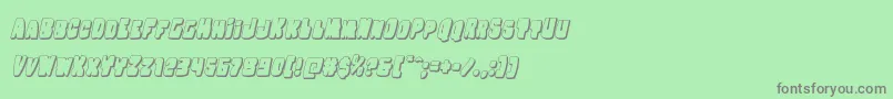Nobodyhome3Dital Font – Gray Fonts on Green Background