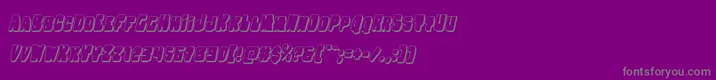 Nobodyhome3Dital Font – Gray Fonts on Purple Background