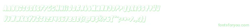 Nobodyhome3Dital Font – Green Fonts on White Background