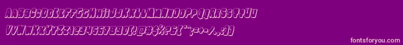 Nobodyhome3Dital Font – Pink Fonts on Purple Background