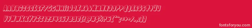 Nobodyhome3Dital Font – Pink Fonts on Red Background