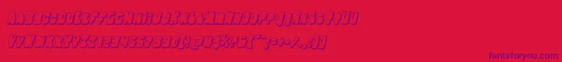 Nobodyhome3Dital Font – Purple Fonts on Red Background